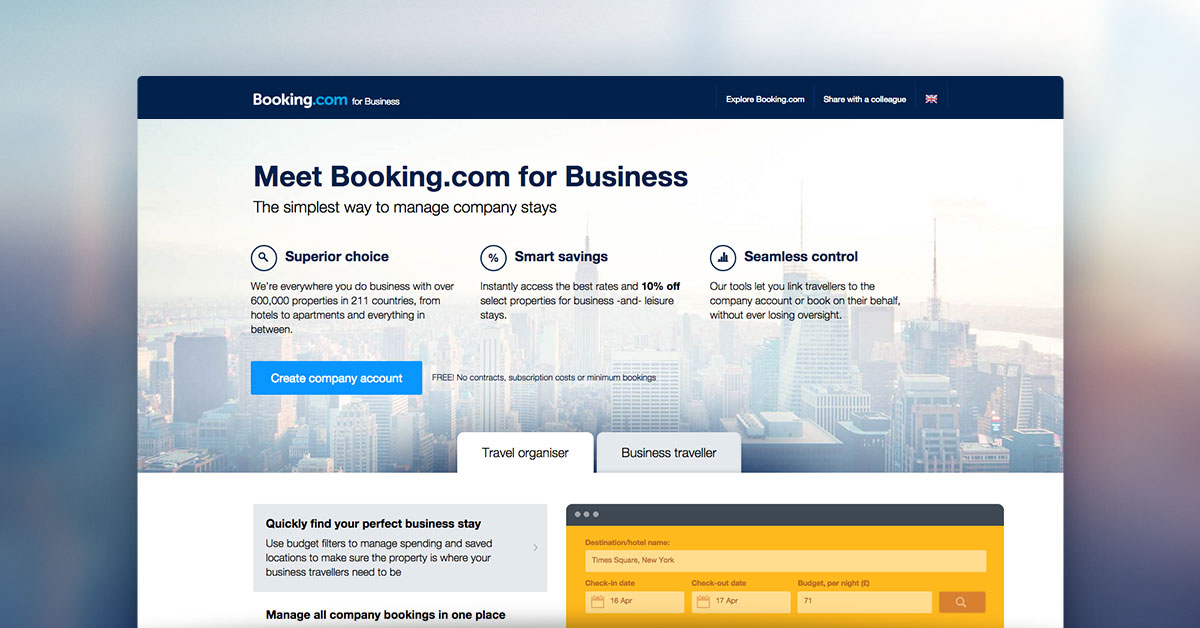 booking.com business travel