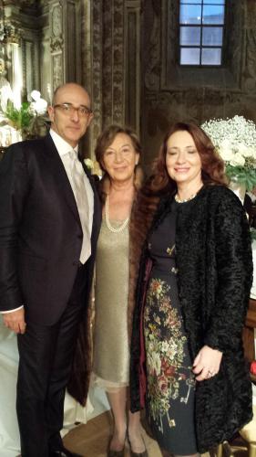 Maria Domenica e i due figli, Roberta e Flavio