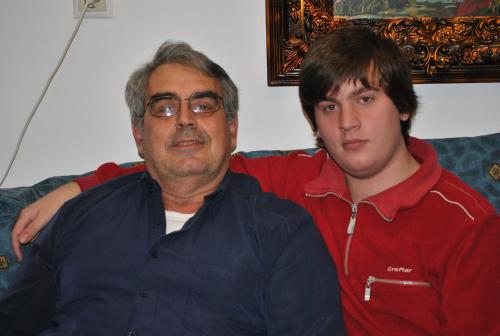 Dimitris and stelios (son)